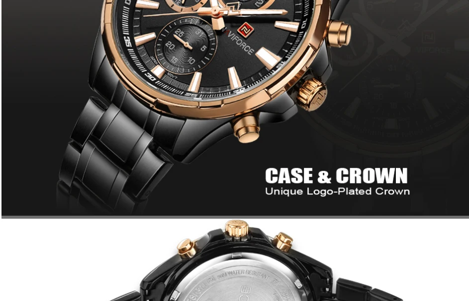 NaviForce Watch NF9089-Silver/RoseGold 6