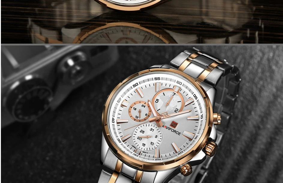 NaviForce Watch NF9089-Silver/RoseGold 16