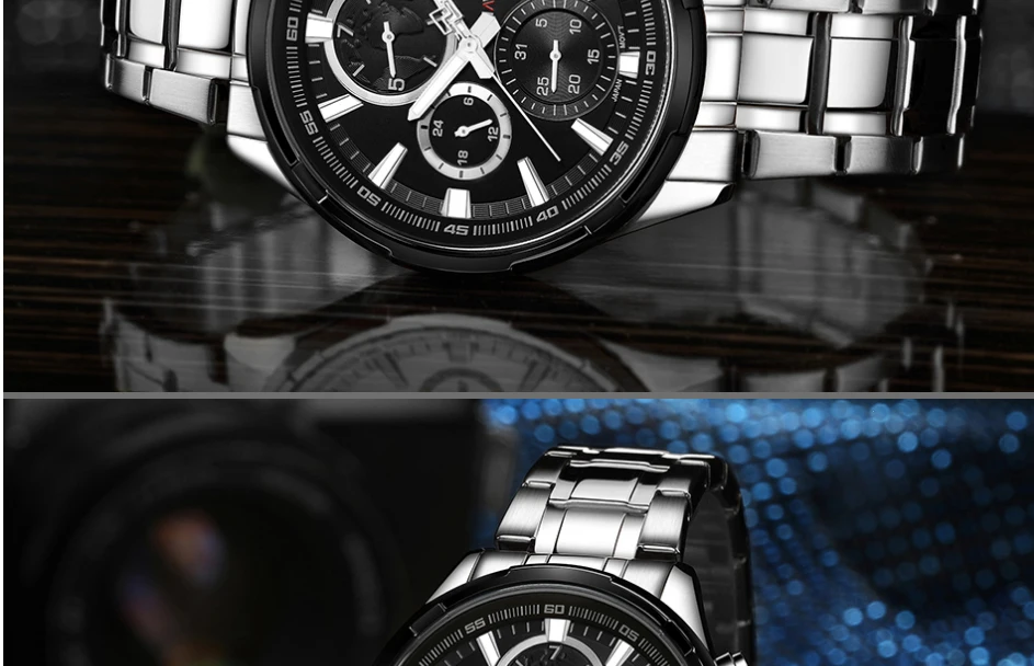 NaviForce Watch NF9089-Silver/RoseGold 18