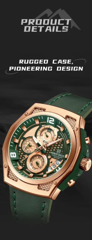 NaviForce Watch NF8051L-Green/Silver 7