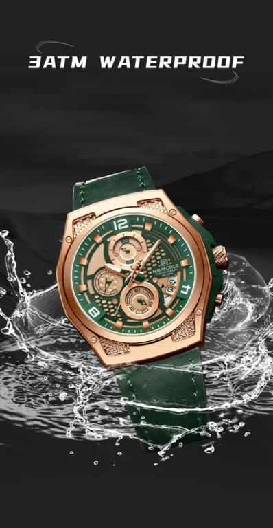 NaviForce Watch NF8051L-Green/Silver 12